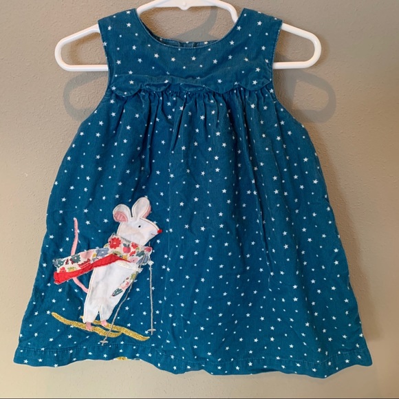 Mini Boden Other - Mini Boden // Skiing Mouse Winter Dress 12-18 Mo